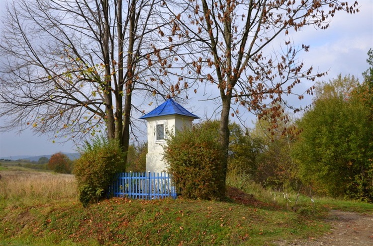 Tarnawa Górna Kapliczka na przełęczy. Atrakcje turystyczne Tarnawy